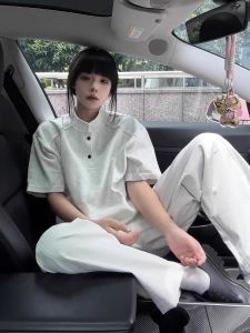 Cleanfit American High Street Design Heavyweight Half Sleeve T-Shirt Mens Summer Polo Shirt Shoulder Width Regular Fit Casual Wear