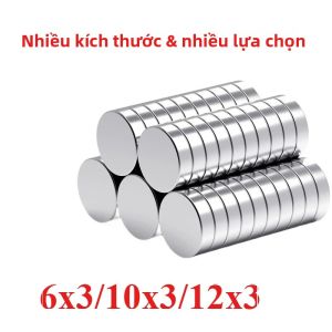 Nam Châm Đĩa Tròn Siêu Mạnh Cho Tủ Lạnh Nhà Văn Phòng Thủ Công - Nam Châm Đa Năng 6x3/10x3/12x3 Dùng Cho Nhà Bếp Xưởng Lưu Trữ