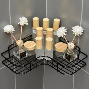 Toilet Storage Rack Bathroom Shelf No-Drill Corner Shelf Shower Wall Mounted Shelf Bracket Bathroom Accessory Organizer Shampoo
