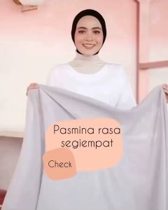 Segiempat Pashmina Melayu Pasmina Anti Tembem dan Chubby | Hijab Instan Terbaru