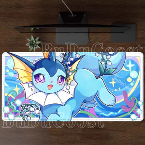 Bandai | Glaceon Eevee Family Pokemon XXL Gaming Mouse Pad Kawaii HD In Hình Cao Su Chống Trơn Trượt Để Bàn Cho Esports Bàn Phím Truy Cập Được