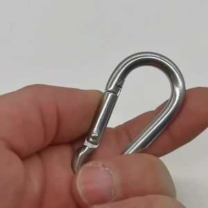 6Pcs 304 Stainless Steel M4 M5 M6 Multifunctional Spring Snap Carabiner Quick Link Lock Ring Hook
