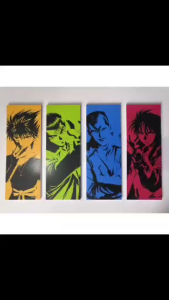 Anime Wall Decor On Sintra Board 4 x 11  inch Matte Texture / Metallic Gloss  (Bundle / Set Option )