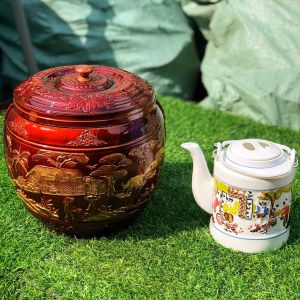 Giỏ ủ ấm tích 15L nhựa Minh Hải - Giành tích ủ ấm Giỏ ủ ấm trà họa tiết Đồng Quê tích bat tràng