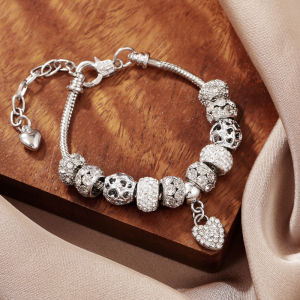 Premium Love Bracelet DIY Metal Large Hole Bead Bracelet White European Bead Bracelet Jewelry