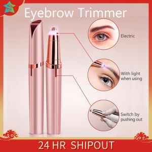 Electric Eyebrow Trimmer USB Charging Painless Built-in light Mini Skin-friendly Portable Painless hair removal Skin-friendly and portable