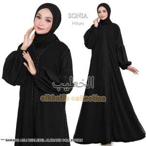 ABAYA SONIA BLINK KOMBINASI WOLFIS KOMBINASI SIFON COUPLE DEWASA S M L XL XXL & ANAK 2 - 14 TAHUN