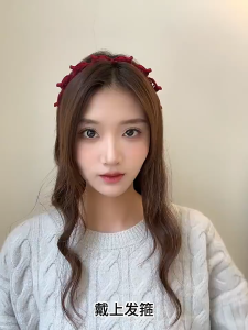 Korea fashion red fish braided hair band female ins student birthday gift