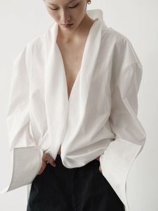 INLULL Original New 24 Long Velvet Cotton Wide Shoulder Loose Large Outerwear Shirt Thin Coat Casual Style Pure Cotton 100%