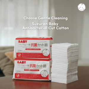 Suzuran Baby Antibacterial Cut Cotton (8 Packs) + FREE 2 ACC 120pcs
