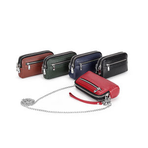 Royal Bagger Chain Crossbody Bags for Women Genuine Cow Leather Fashion Small Handbag Purse Zipper Big Capacity Clutch Bag 1266