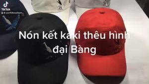 Nón kết kaki thêu dại bàng cao câp- Chất liệu kaki thích hợp cho tín đồ tuổi teen mê nón xịn.