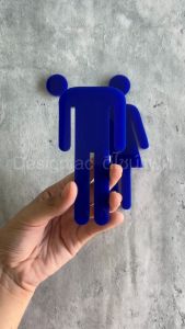 ป้ายห้องน้ำชายหญิง ป้ายสัญลักษณ์ห้องน้ำ (สินค้ามีจำกัด) นูนสวยมีมิติ สไตล์โมเดิร์น มินิมอลDesignfac