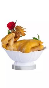 Tô dĩa thuyền đựng gà nhựa VIỆT NHẬT - Sâu lòng đựng gà cúng nguyên con trái cây lễ Tết - 6810/5