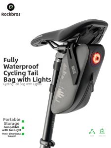 RockBros | Waterproof Bicycle Saddle Bag with Tail Light Brake Sensing