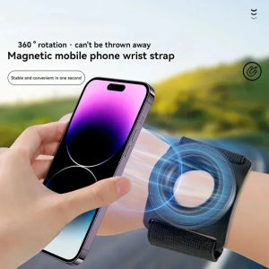 New Strong Magnetic Suction Bracket Mount Mobile Phone Holder Wrist Strap Arm Dedicated For iPhone 12-16 Pro Max Samsung
