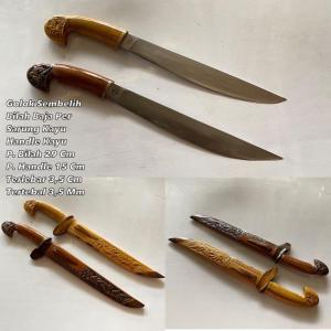 Baja Per | Pisau Golok Dapur Daging Professional Sarung Kayu Pilihan