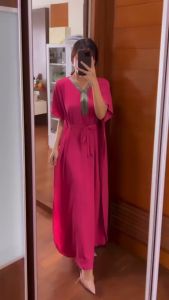 KAFTAN TALI LEBARAN CRINCLE ADEM KAFTAN DUBAI IKAT ABAYA RAMADHAN