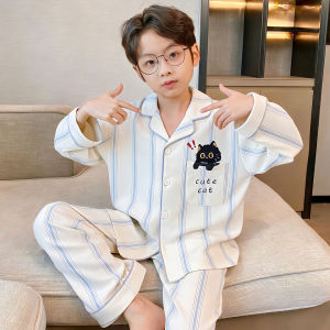 ANZHAOQI | Cotton Long Sleeve Boys Pajama Set