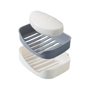 ที่วางสบู่ก้อน ที่แขวนสบู่ก้อน ที่วางของห้องน้ำ ติดผนังในห้องน้ำ กล่องสบู่ กล่องใส่สบู่ ที่วางสบู่ 2ชั้น ถาดรองสบู่ ชั้นวางของ