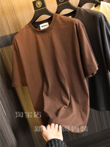 Finn Mens Loose Fit Cotton T-Shirt Short Sleeve Summer Round Neck อินเทรนด์สไตล์เมืองอเนกประสงค์สําหรับทุกกลุ่มทุกวัน