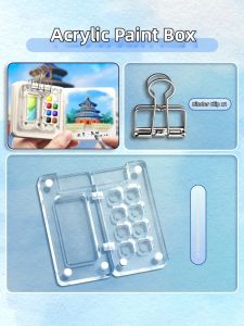 MANDAIYANGGUANG | Portable Mini Watercolor Palette Sketchbook Travel Painting Set