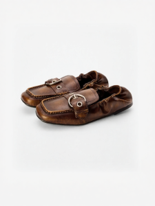 ECODAY | Buckle Square Toe Loafers