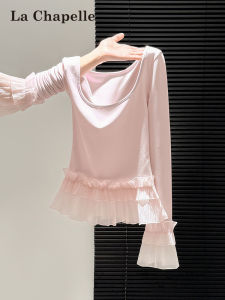 La Chapelle | Pure Alluring Style Lace Design Long Sleeve T-Shirt Spring Autumn