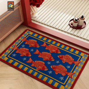 VIKAMA Gothic Dark Style Skull Doormat Non Slip Washable Entrance Mat for Home Entryway Hallway Bedroom Decor