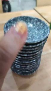 Chén chấm tròn melamine Fataco vân đá đen - T 36: Ø 7.5 x 2.1 cm