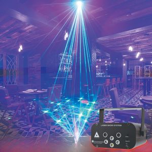 128 Patterns Laser Light Stage Lighting Disco Night Light Sound Control Bar Lighting Atmosphere Decorative Laser Beam Projector