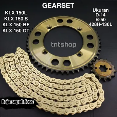 Gear Gir satu paket KLX 150 KLX 150 L BF DT Baja bakar sepuh gear gir set paket