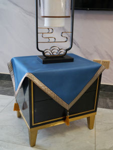 Luxurious New Chinese Style Tablecloth Pure Color Square Zen Table Mat Home Use Classic Aesthetic Rectangular Dining Table Cloth