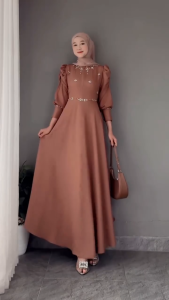Maia Gamis Lamaran Seserahan - Baju Muslim Wanita - Gamis Lebaran Dewasa Kekinian - Demore