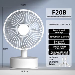 Jiaxun | Portable Quiet Long-Lasting Oscillating Fan