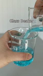 Borosilicate Glass Beaker Bikar Kaca Low Form with graduation  5 10 25 50 100 150 200 250 500 1000ml
