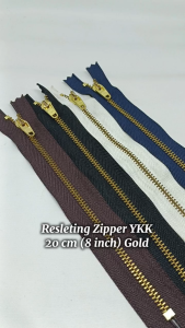 Resleting Zipper YKK Type Gigi Besi Panjang 20 cm Atau 8 inch Model Set Close - End Harga Per Biji
