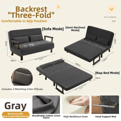 Compact Sofa Bed For Small Spaces Adjustable Single