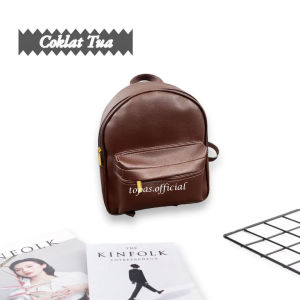 Tas ransel wanita korea style multifungsi ALISHA backpack kulit sintetis simple & trendy