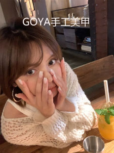 Handmade Pure Color Wearable Nails Short Style White Enhancing Finished Product Fake Nails Easy to Wear And Comfortable