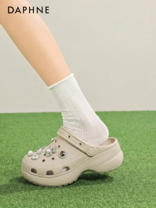 Daphne | Fluffy Thick Soled Hole Shoes Breathable Design Summer Sandals