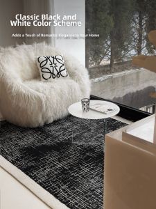 French Style Black Wool Carpet