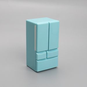 Double Door Fridge Magnet Cute Personalized Creative Realistic Miniature Model for Girls Household Simulation Refrigerator Sticker