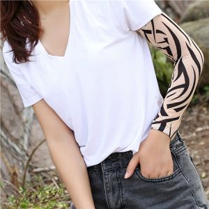 Găng Tay Chống Tia UV / Bụi Bẩn Bằng Lụa Lạnh Hình Xăm Dành Cho Nam Nữ - BEAU4