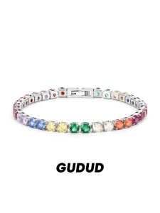 GUDUD | Colorful Luxury Tennis Style Chain Bracelet