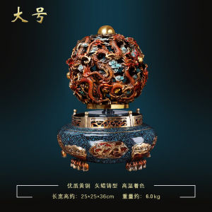Pure Copper Nine Dragons Treasure Bowl Wealth Attractor New Chinese Style Living Room Decorative Ornaments Opening Gifts