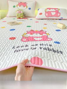 Thickened Latex Cooling Mat Three-Piece Set Machine Washable Ice Silk Air Conditioned Soft Mat 1.8m Bed Water Wash Summer Dormitory 0.9m