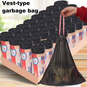 30Pcs Extra Large Disposable Trash Bag / Plastic Drawstring Garbage Bag / for Kitchen Bathroom Household