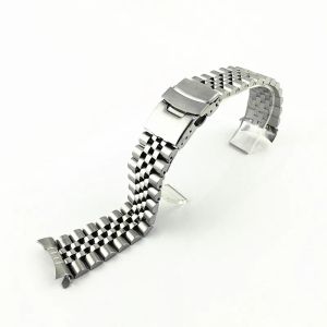 For Seiko Solid Stainless Steel Band 20mm 22mm Mens Sports Strap Srpd Skx007/Skx009 SRPD63K1 Jubilee Curved End Bracelet