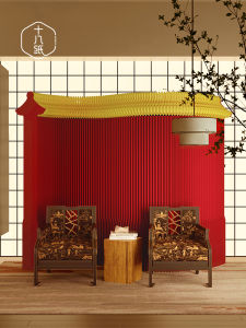 SHIBAZHI | Foldable Chinese Screen Divider Simple Entrance